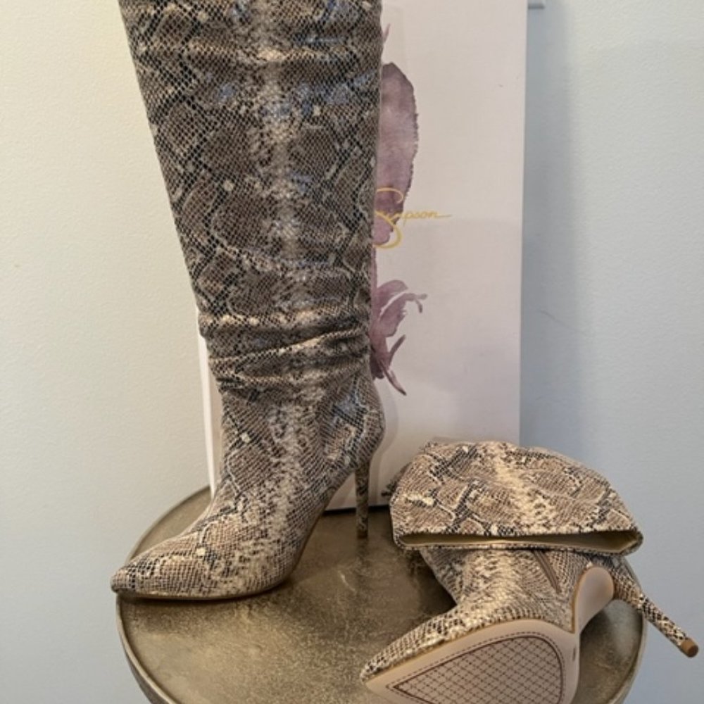 JESSICA SIMPSON Saferra Snakeskin Boot